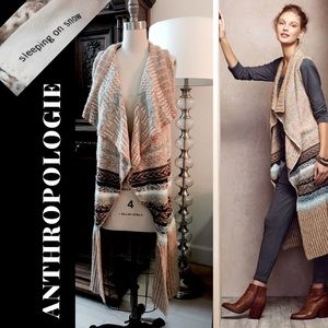 ANTHROPOLOGIE excellent jacquard-knit vest!